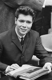 Cliff Richard at a press conference in the Netherlands in 1962