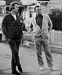 Eastwood directing William Holden in Breezy (1973)