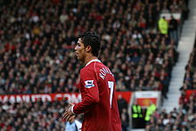 Ronaldo with United during their 2006–2007 season.