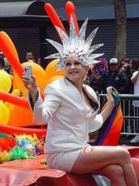 Cyndi Lauper during the Gay Parade in San Francisco, 2008