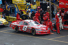 Jr. in the pits at the spring 2006 Bristol race.