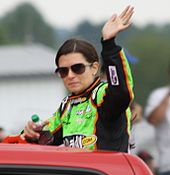 Patrick at a 2012 NASCAR Nationwide race at Road America.