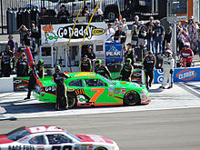 Danica Patrick pitstop at the 2012 NASCAR Nationwide race at Las Vegas Motor Speedway