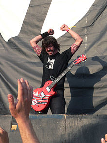 Grohl at the Roskilde Festival in 2005