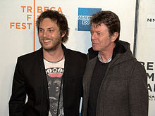 Bowie in 2009 with his son Duncan Jones at the premiere of Jones' directorial debut Moon