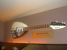 Bowie's guitar located in Hard Rock Café Warsaw