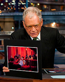 Letterman hosting President Barack Obama at Late Show with David Letterman, September 2009