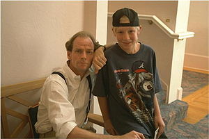 Trucks at early age, sitting with Livingston Taylor