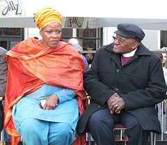Tutu with his daughter Mpho Andrea in the Netherlands, 2012