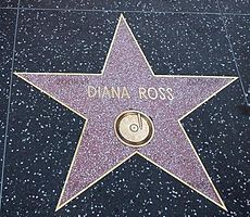 Diana Ross' star on the Hollywood Walk of Fame at 6712 Hollywood Blvd.