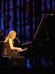 Diana Krall at a Steinway grand piano