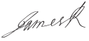 James II of England signature