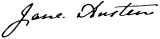 Jane Austen signature