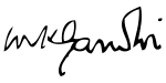 Mohandas Karamchand Gandhi signature