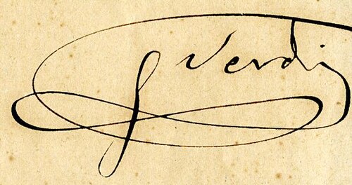 Giuseppe Verdi Signature
