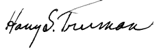 Harry S. Truman Signature