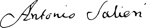 Antonio Salieri Signature