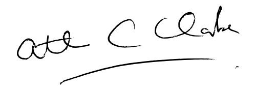Arthur C. Clarke Signature