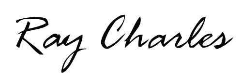 Ray Charles Signature