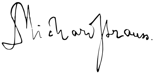 Richard Strauss Signature