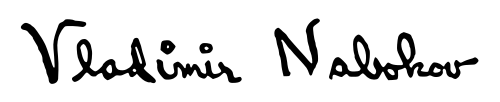 Vladimir Nabokov Signature
