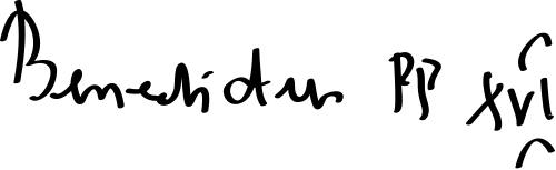 Benedict XVI Signature