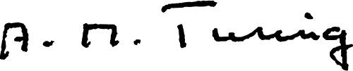 Alan Turing Signature